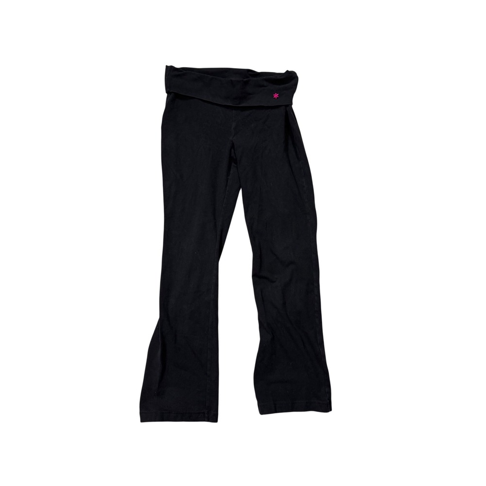 Y2K‎ Old Navy Foldover Yoga Pants LOVE Waist Flare Leg Black Medium